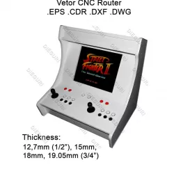 Arcade Bartop "Go", DXF plans for CNC Router, Arcade Machine CNC Cut