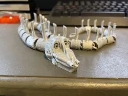 Articulated Steampunk Serpent/Dragon Print in Place