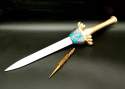 Azrael's Blade | Lucifer Flaming Sword | Unique x3 Part Design | Plinth Available | By Collins Creations 3D
