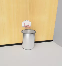 Basket trash can