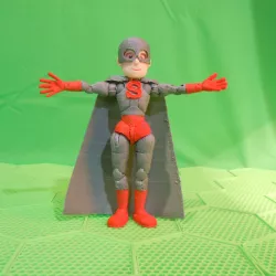 BENDABLES . . . (MALE HERO - GLOVES+BOOTS+LOGO+CAPE)