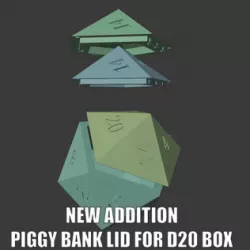 Big D20 dice box with snap-on lid
