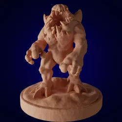 Big mouth monster figurine.