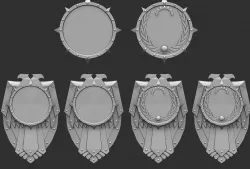Blank Legion Heraldry and Storm Shields - Spiked