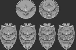 Bloody Magpies Chapter Heraldry and Storm Shields