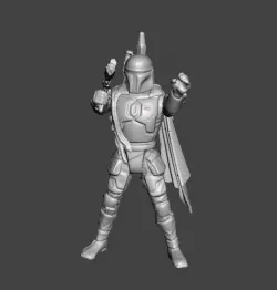 boba fett figure articulated vintage .stl .obj