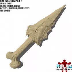 Bone Weapons Pack 1 "Primal Knife" free sample