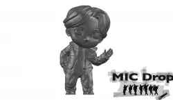 BTS Jimin animated Chibi Funko in MIC DROP
