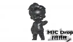 BTS RM animated Chibi Funko in MIC DROP