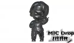 BTS V animated Chibi Funko in MIC DROP