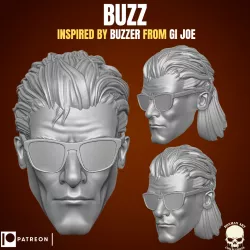 Buzz head for action figures