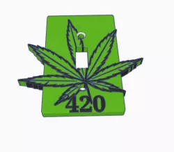 Cannabis Leaf Light Switch Cover with bonus file!