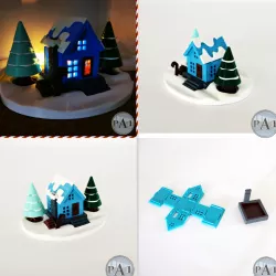 Christmas accessories for my foldable mini house.
