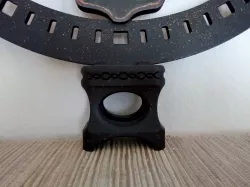 Clock support on a piece of furniture