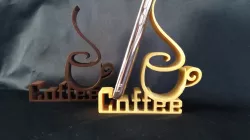 Coffee phone holder for 3D Printing.