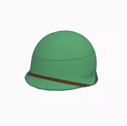 Compatible helmet Playmobil soldier U.S. army WW2