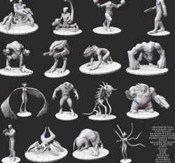 Complete Set Serious Sam 3 3D Model STL File 3D Print
