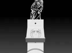 CONTROLLER AND HEADSET HOLDER - SPIDER MAN AND BLACK CAT MODEL 3D PRINT MODEL