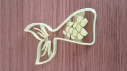 cookie cutter mermaid-tail cookie