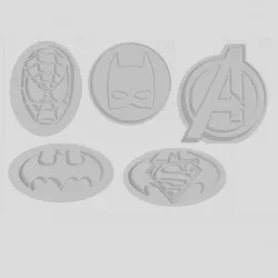 Cookie cutters Badman, Superman, Spiderman