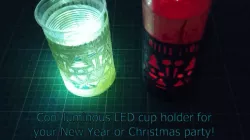 Cool luminous LED cup holder