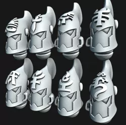 Crested Space Elf Guardian Helmets