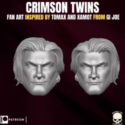 Crimson Twins heads for action Figures