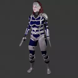 Cyber Punk Woman Cyborg