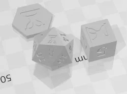 D2, D6 and D20 - Hourglass Symbol Logo