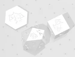 D2, D6 and D20 - Justice Scales Symbol Logo