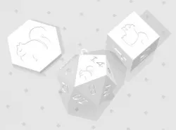 D2, D6 and D20 - Squirrel Symbol Logo