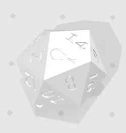 D20 Chicken Drumstick Logo Symbol