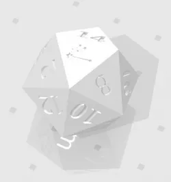 D20 - Magic Wand Symbol Logo