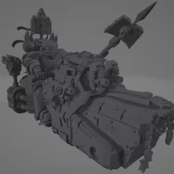 Dark Crusader Angry Priest of Death on Grav Bike