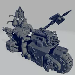 Dark Crusader Angry Priests of Death on Ride Out Bike