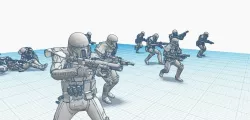 Deathtrooper Battle poses (SW, Rogue One)