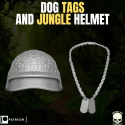 Dog Tags and Jungle Helmet for action figures