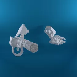 dreadnought arms equipped with the gatling gun and the heavy flamethrower