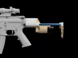 “DRILL-UNDER” AIRSOFT PDW STOCK TO SCREWDRIVER BATTERY ADAPTER