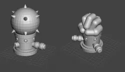 DUST WAR - Axis Zombie and Ape Melee Hands