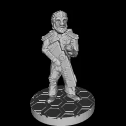 Easy-Print Space Commander With Grenade