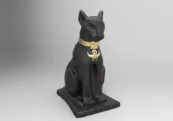 Egyptian cat sculpture