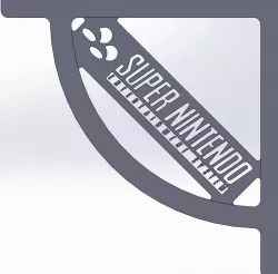 EQUERRE D'ÉTAGÈRE LOGO NINTENDO SNES