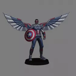 Falcon - Captain America - FATWS low poly 3d print