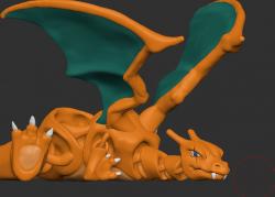 Pokemon - Mega Charizard X Figure 3D model 3D printable