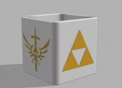 Flower pot or pencil pot set Zelda, Mario and Nintendo