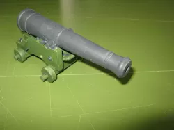 French naval iron cannon 6pdr 1786 1/12