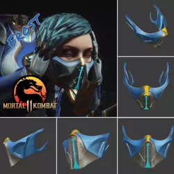 Frost mask from Mortal Kombat 11 - Cyberpunk