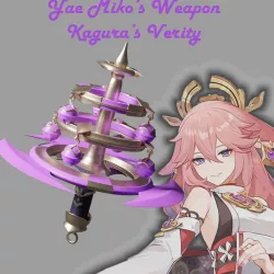 Genshin Impact Yae Miko Weapon -- Kagura's Verity -- Sliced Print Ready