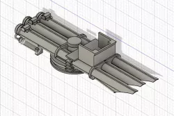 German tripple Torpedo tube 1:200